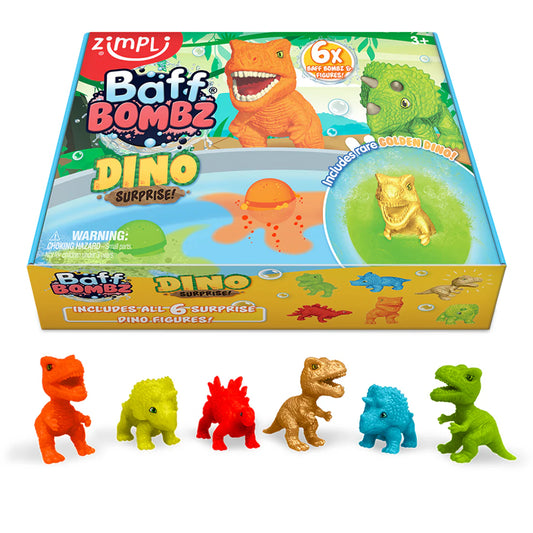 Zimpli Bombas de baño Sorpresa Pack 6 dinosaurios