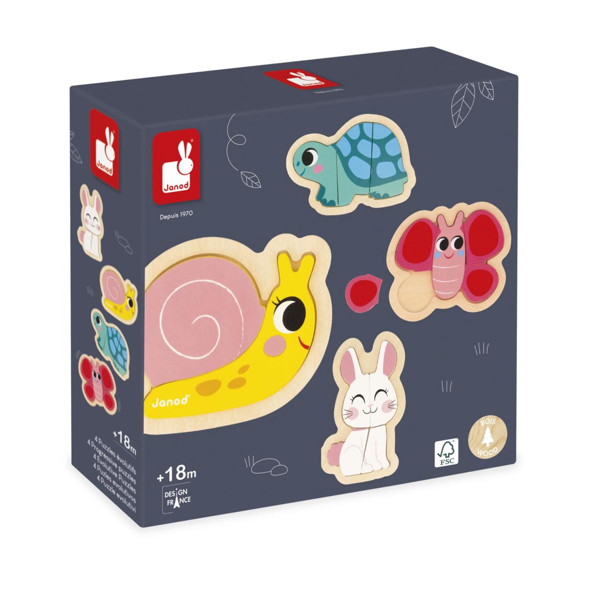 Janod Puzzles encajables evolutivos Jardín