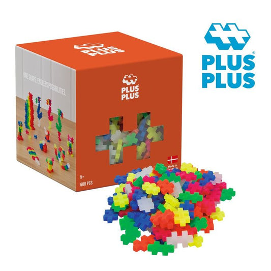 Plus Plus Caja 600 piezas Neón