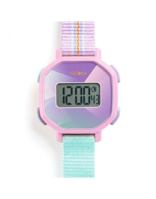 Djeco Ticlock Reloj digital Purple prisma