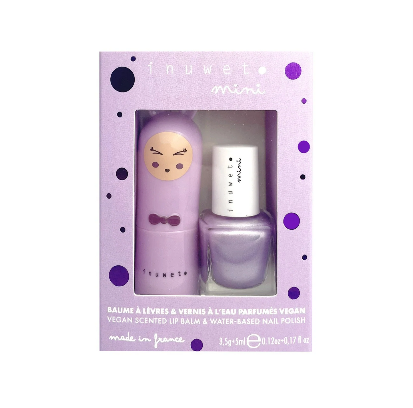 Inuwet Set labial y esmalte de uñas base de agua Arándanos