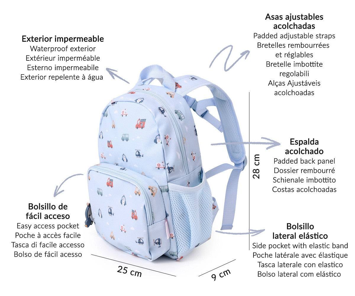 Tutete Mochila infantil City cars