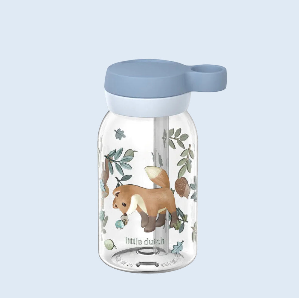 Mepal Botella de Plástico con Pajita Campus 450ml Forest