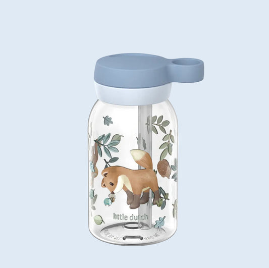 Mepal Botella de Plástico con Pajita Campus 450ml Forest