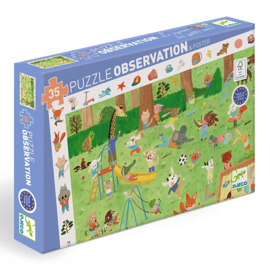 Djeco Puzzle observación 35 piezas El jardín de los amiguitos