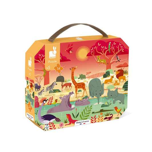 Janod Puzzle Reserva animal 54 piezas