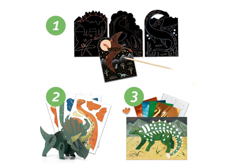 Cofre multiactividades El mundo de los dinosaurios- Djeco