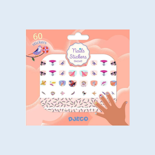 Djeco Adhesivos para uñas Plumas