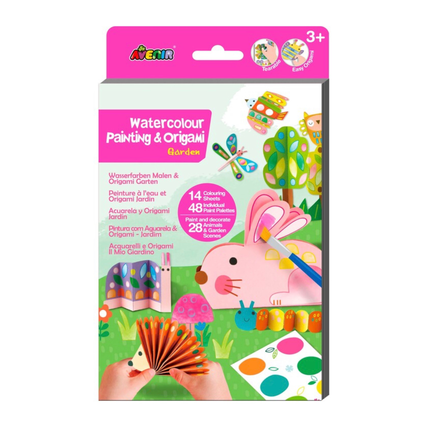 Avenir Aquarelas y origami Animales de jardín