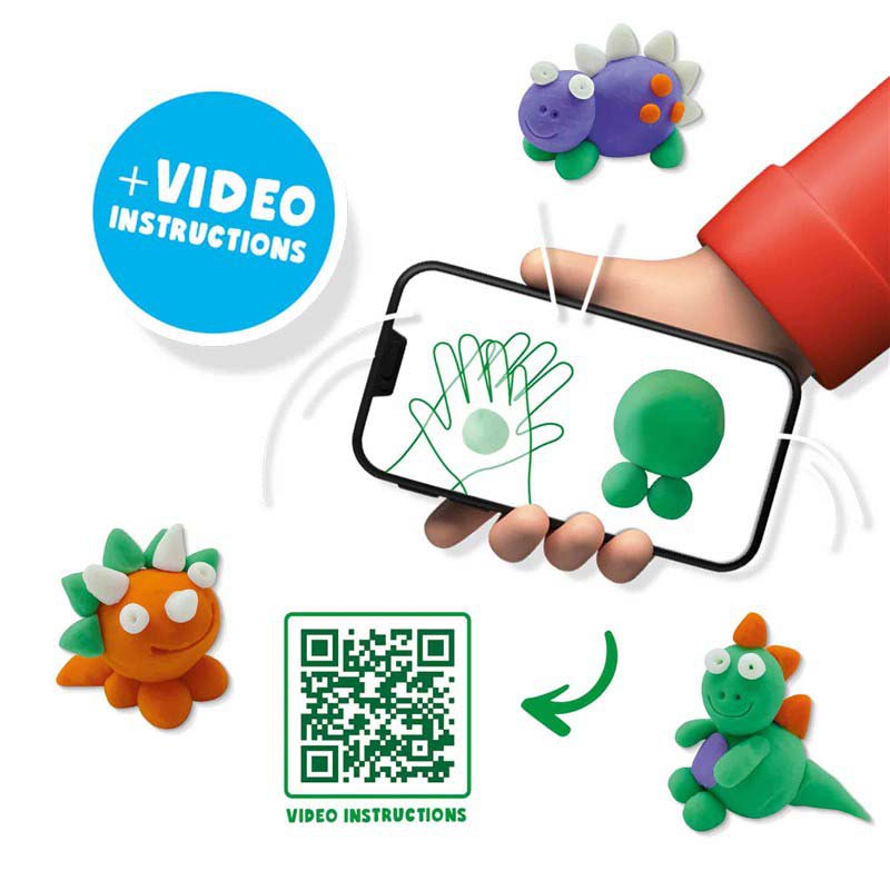 SES Creative Plastilina Fundo Dino