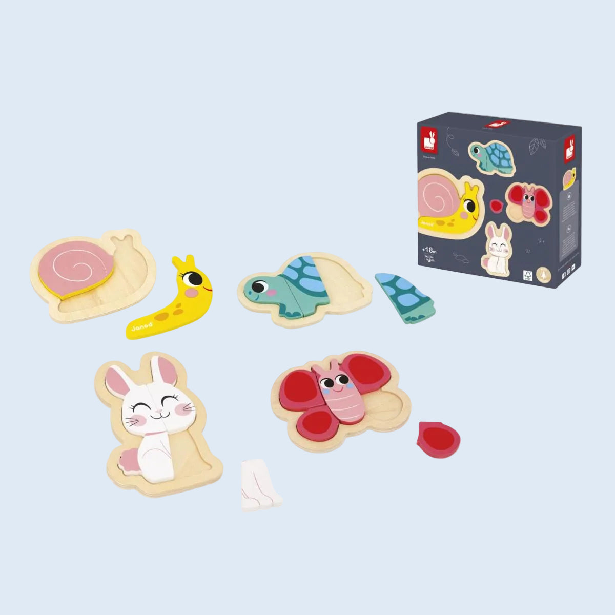 Janod Puzzles encajables evolutivos Jardín