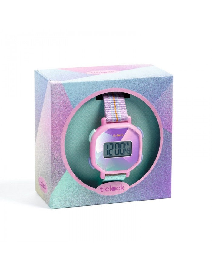 Djeco Ticlock Reloj digital Purple prisma