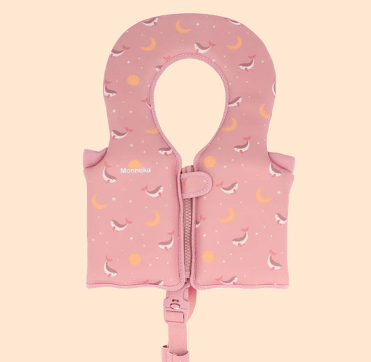 Tutete Chaleco flotador aprendizaje Whale Pink Talla 1-2 años