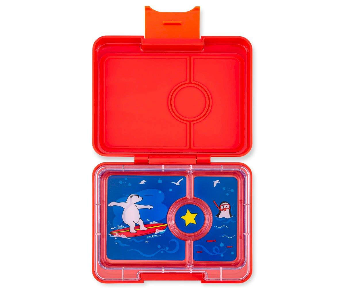 Yumbox Caja de almuerzo Oso polar Rojo