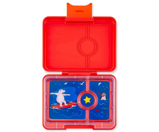 Yumbox Snack Caja de almuerzo Oso polar Rojo