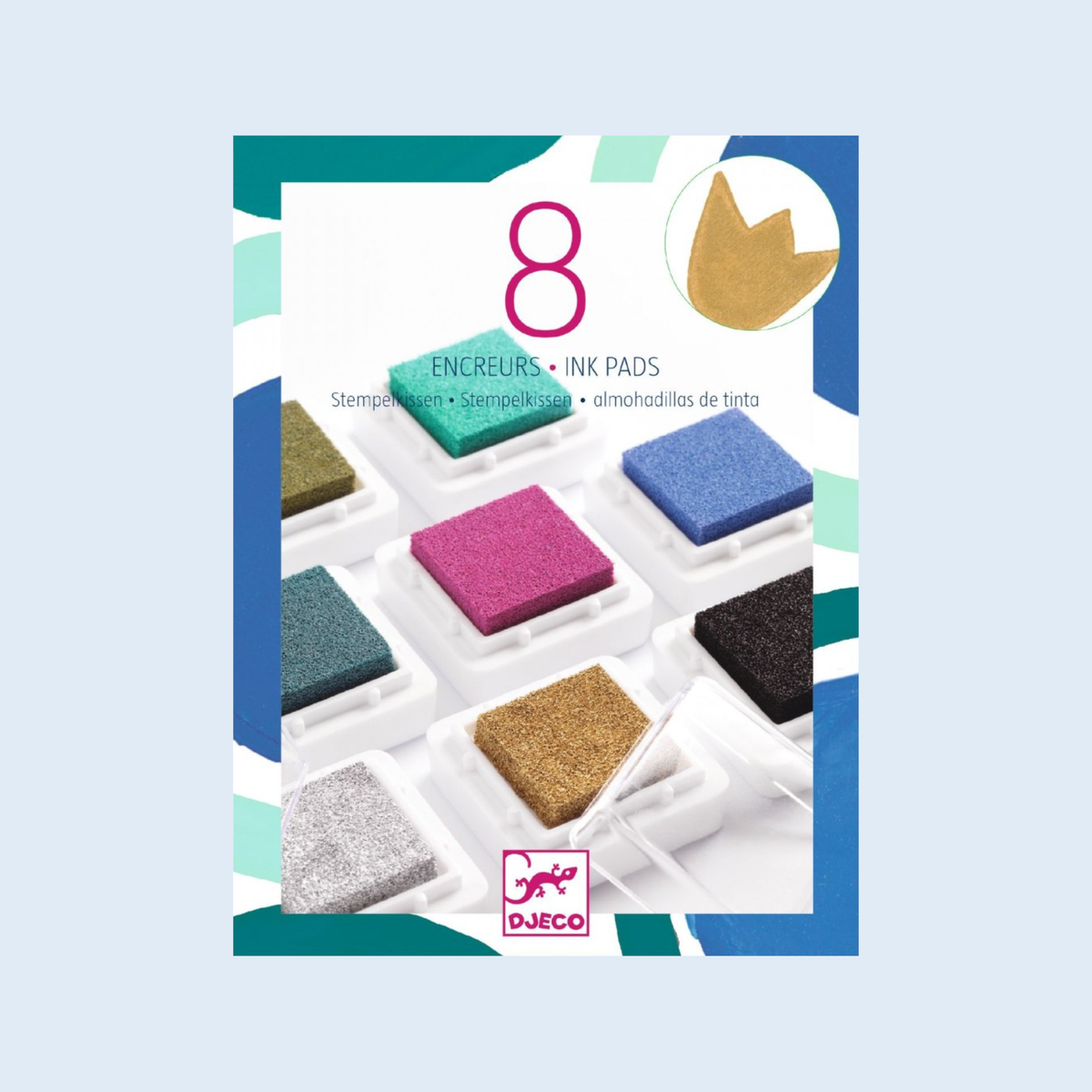 Tampones de tinta 8 colores Chic - Djeco