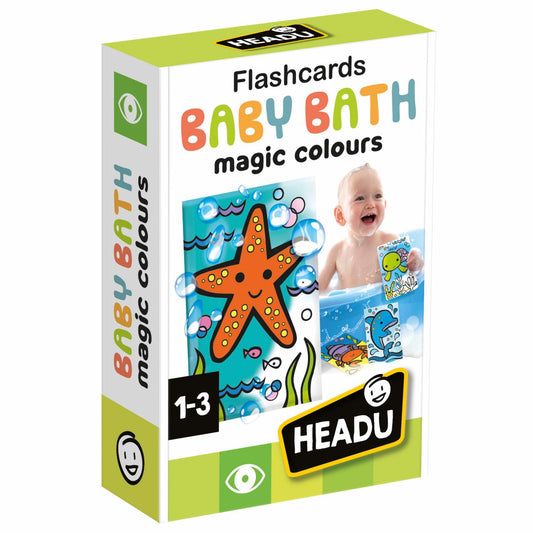 Headu Flashcards Baby bath Magic colours
