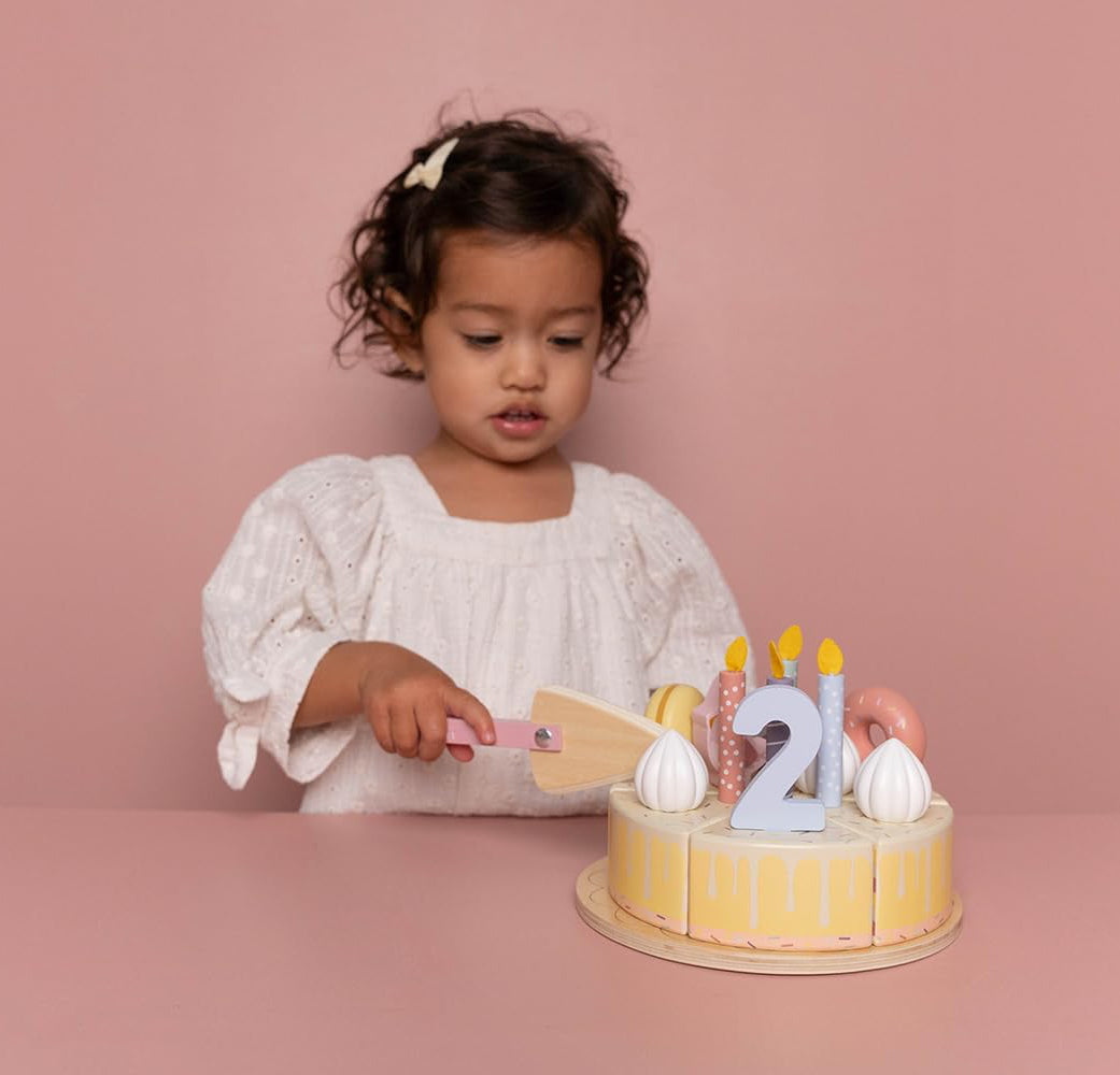 Little Dutch Tarta Cumpleaños Tonos rosas