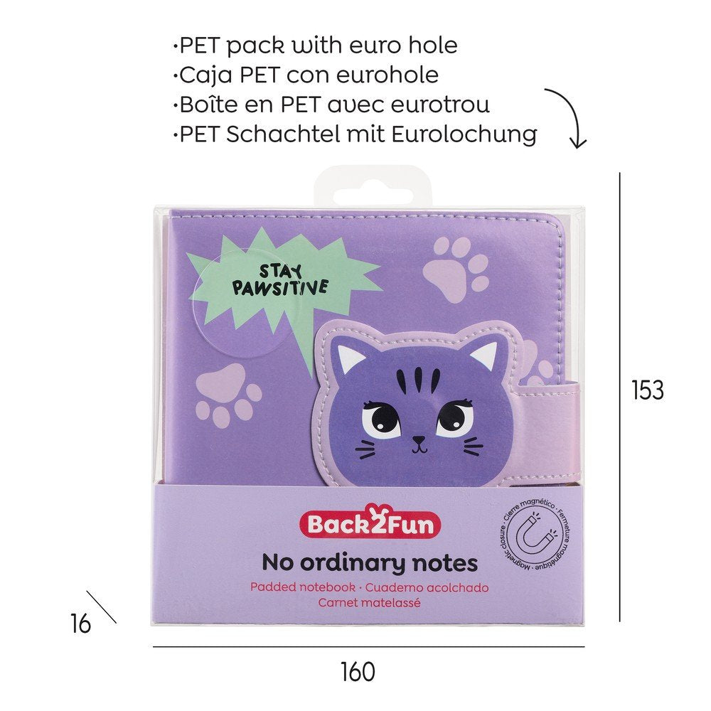 Back2fun Cuaderno acolchado imán