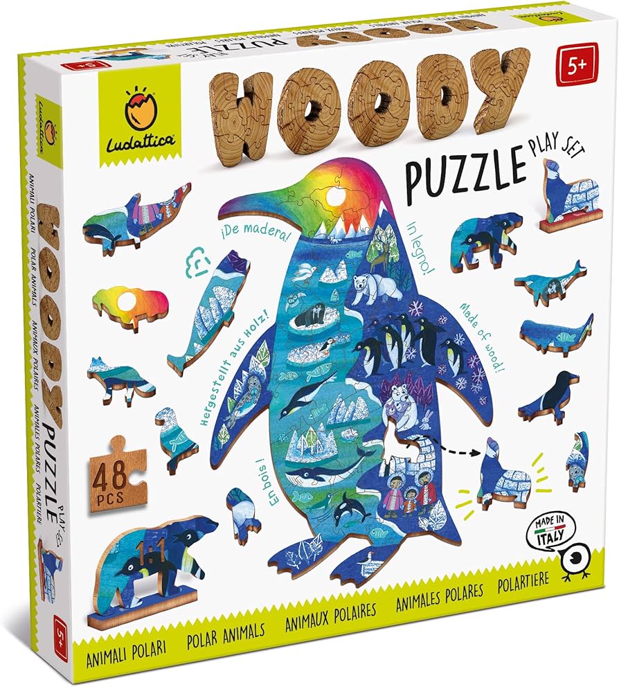 Ludattica Woody puzzle Animales polares