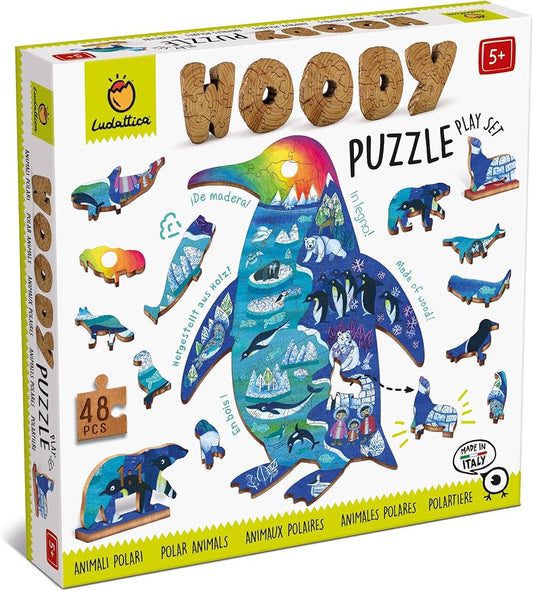 Ludattica Woody puzzle Animales polares