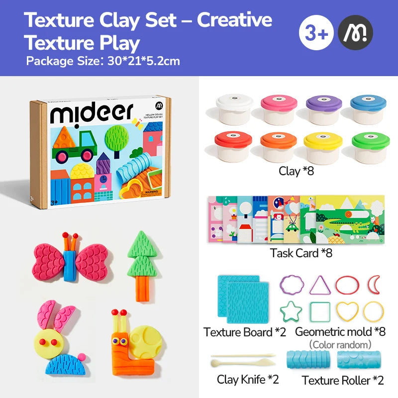 Set plastilina, formas y texturas - Mideer