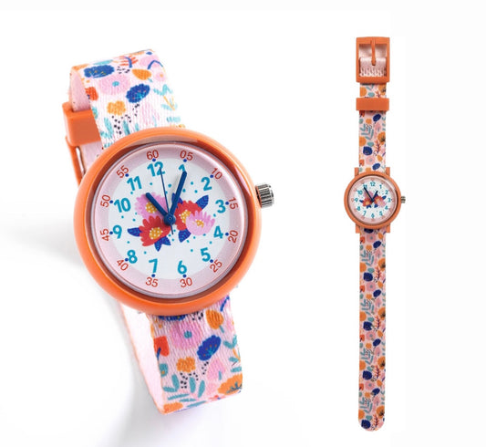 Djeco Ticlock Reloj analógico Flores