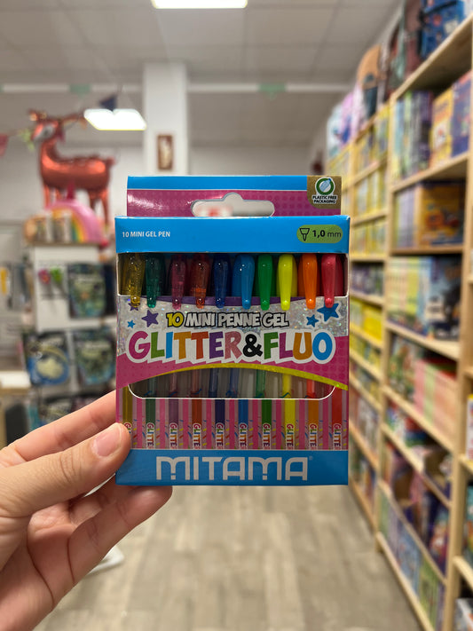Mitama Glitter & Flúor mini 10 colores
