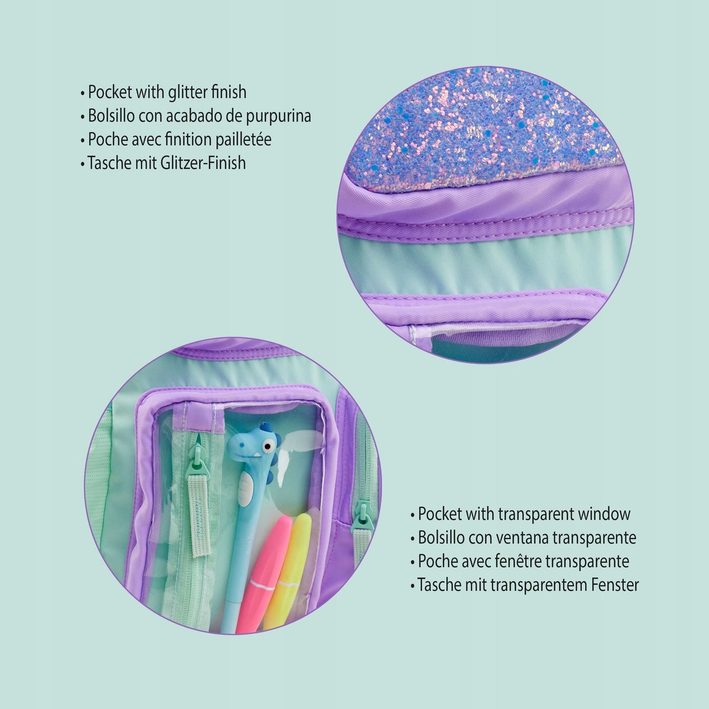 Back2fun Mochila Violeta y Menta