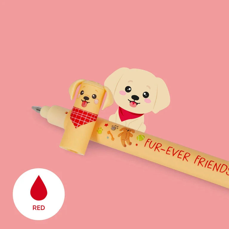 Legami Set 3 bolígrafos de gel borrables Fur ever Friends