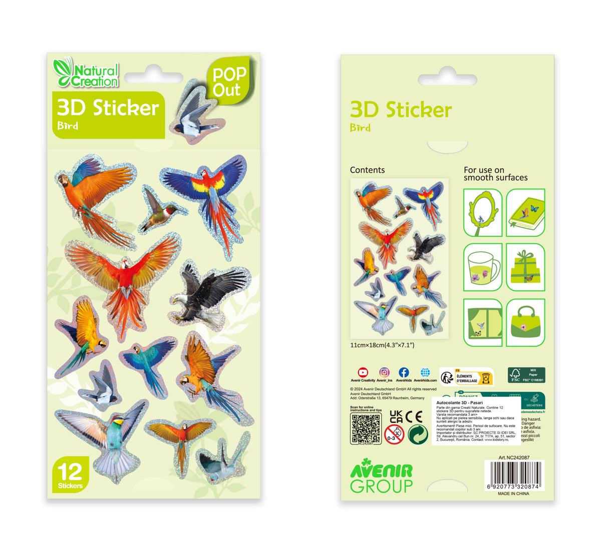 Avenir Pegatinas 3D