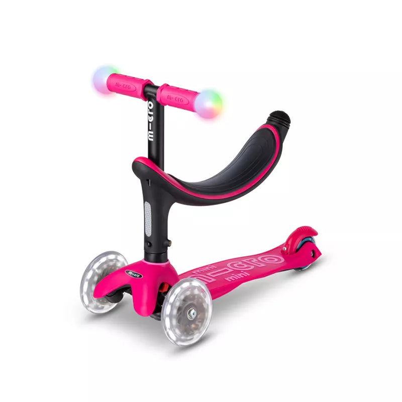 Micro Patinete Mini2grow Deluxe Magic Led Rosa