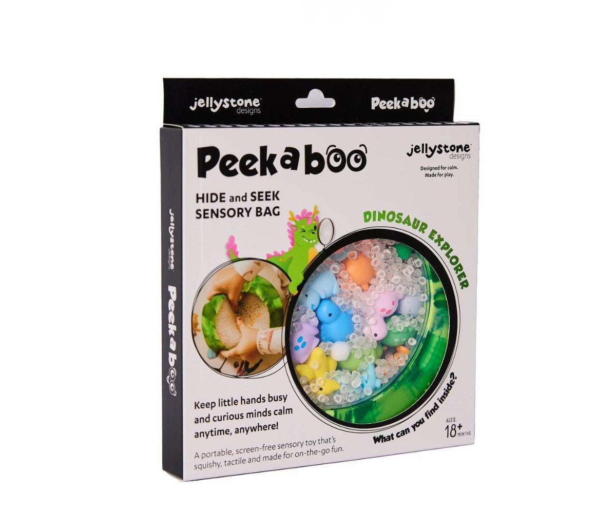 Jellystone Bolsa sensorial Peekaboo Dinosaurios