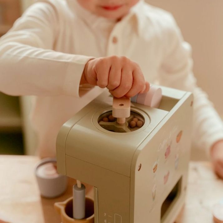 Cafetera de madera con accesorios - Little Dutch