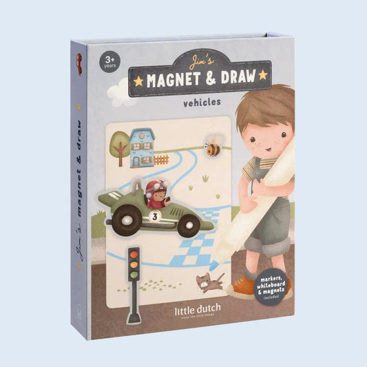 Little Dutch Libro magnético Vehicles