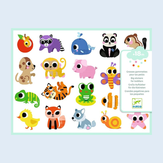 Djeco Grandes pegatinas Animales bebés