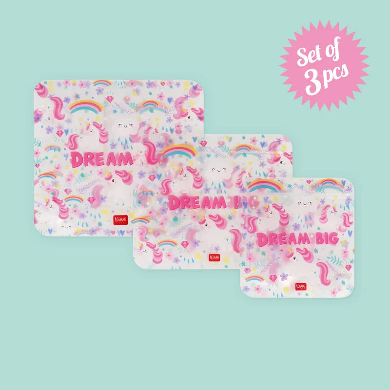 Legami Bolsas aperitivos reutilizables Unicornios
