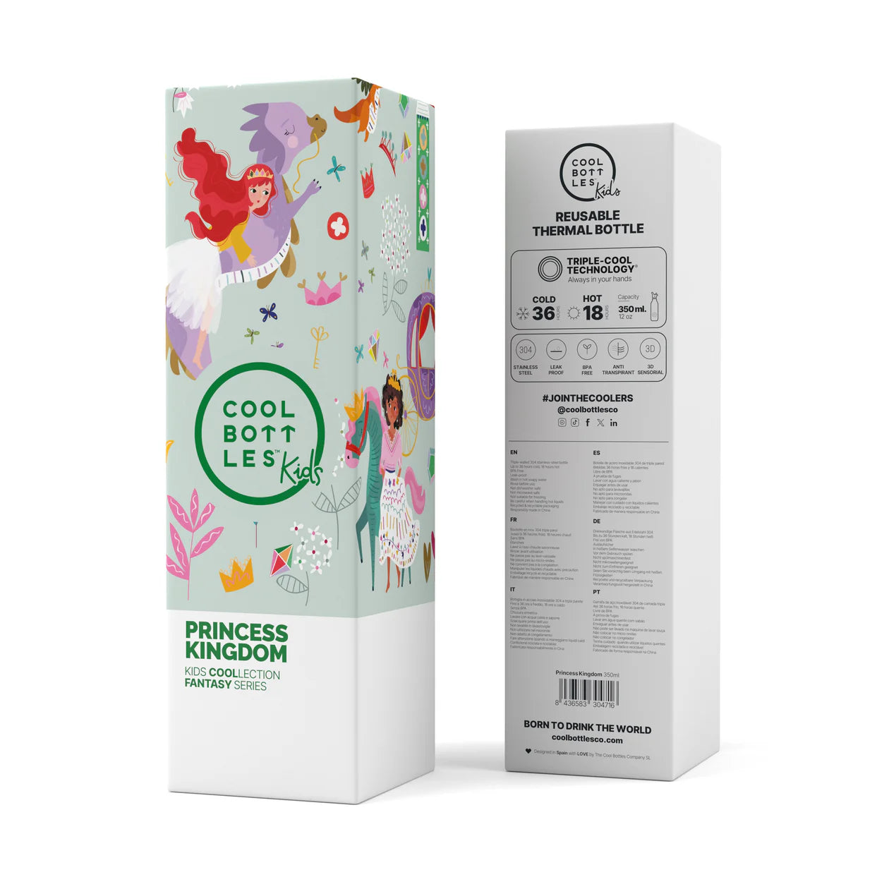 Cool Bottles Botella térmica 350 ml Princess Kingdom