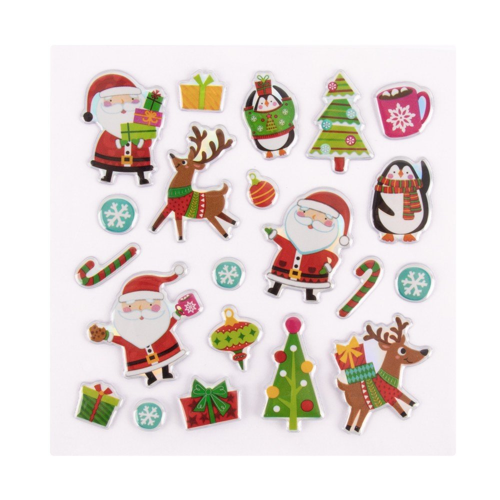 Pegatinas Puffy Papá Noel - Apli kids