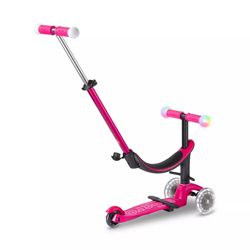 Micro Patinete Mini2grow Deluxe Magic Led Rosa
