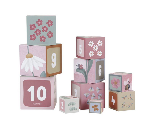 Little Dutch Bloques apilables Flores y Mariposas