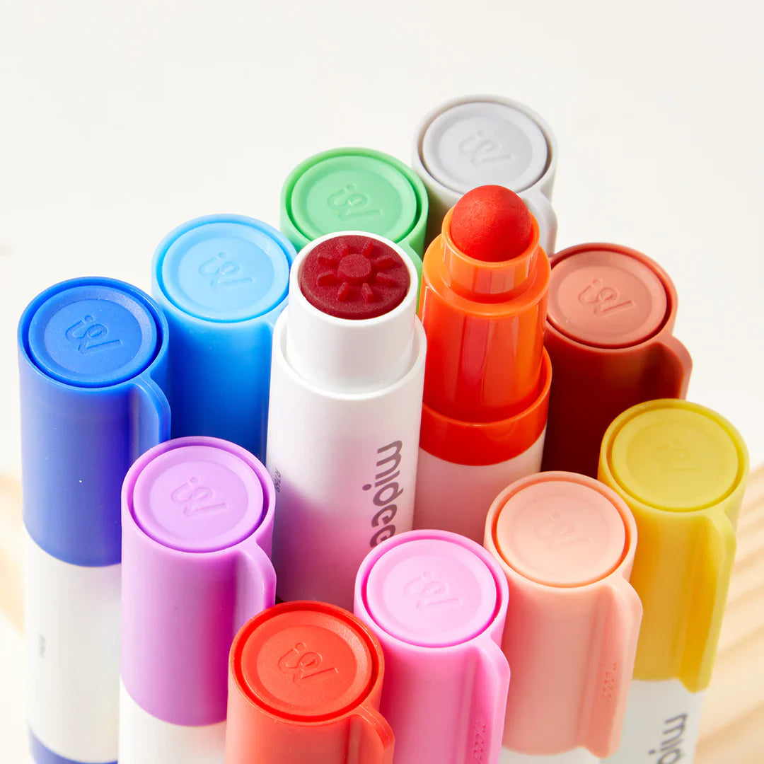 Mideer Rotuladores doble punta con sello 6 o 12 colores