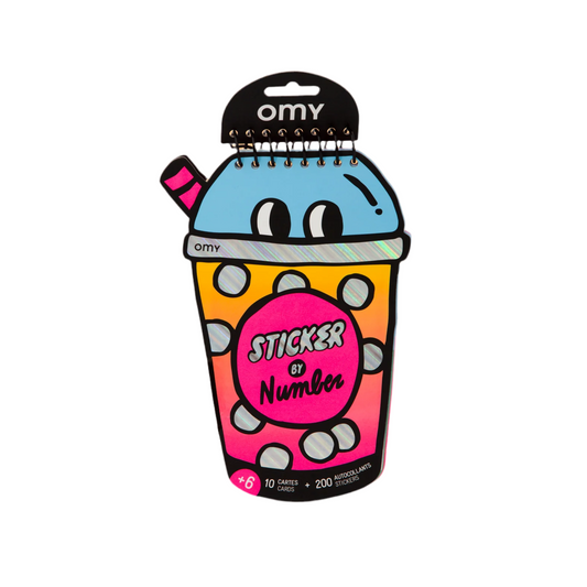 Omy Libreta de pegatinas enumeradas Bubble Tea