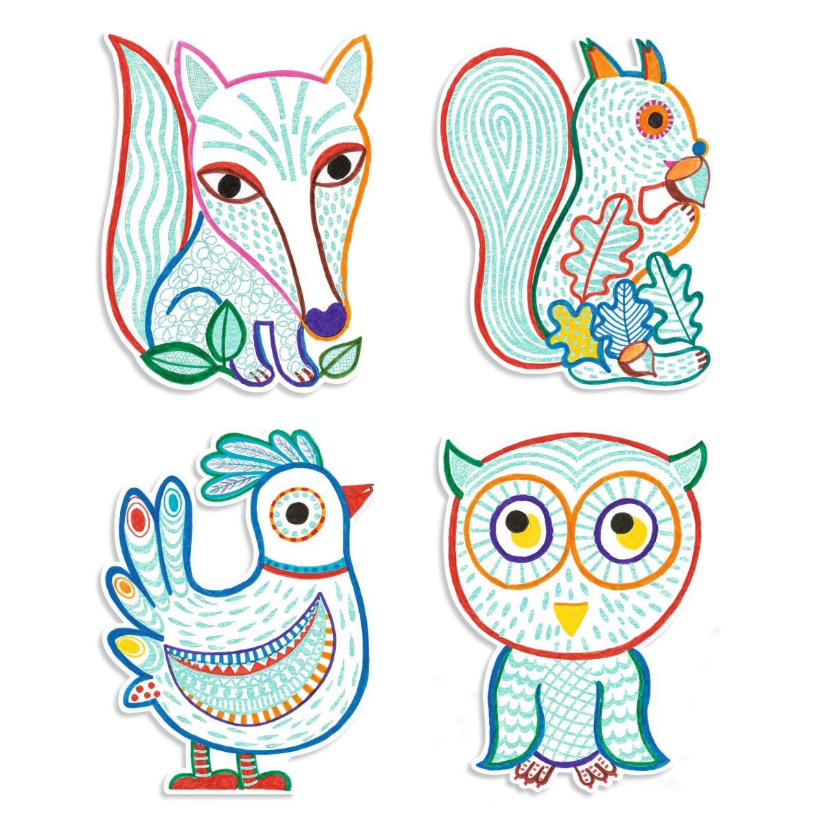 Djeco Colorear Animales del bosque