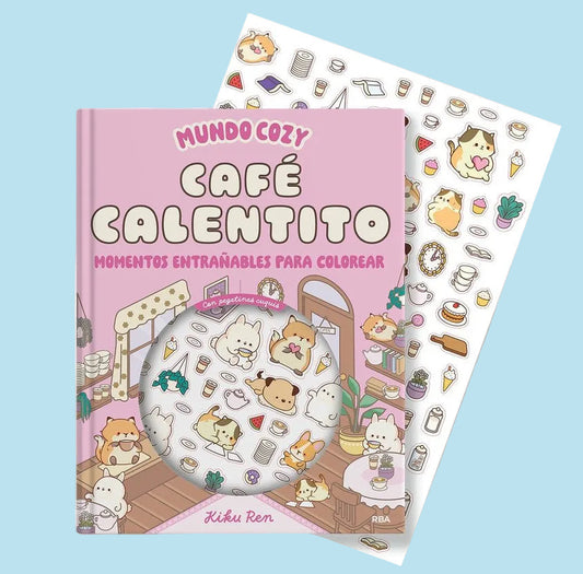 Mundo cozy Café calentito Libro para colorear