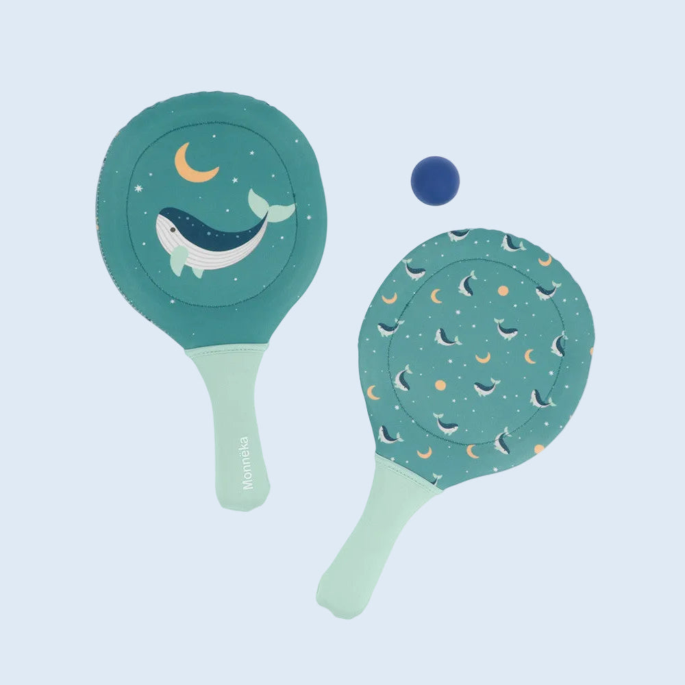 Tutete Palas de neopreno con pelota Ballena