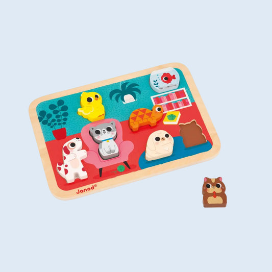 Janod Puzzle Encajable Mascotas