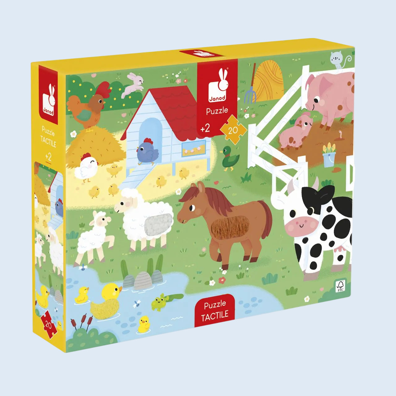 Janod Puzzle táctil Gigante La granja
