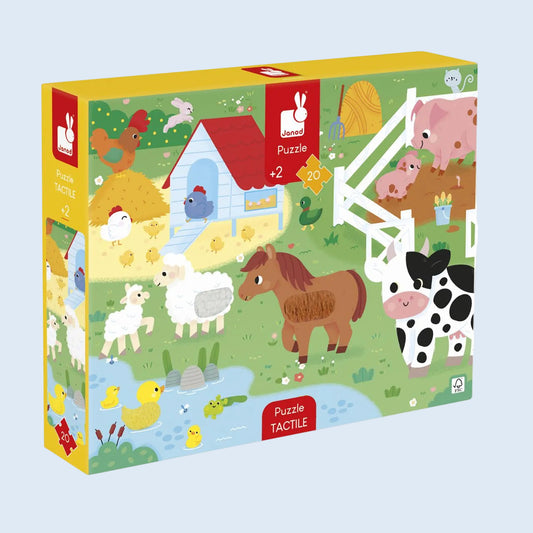Janod Puzzle táctil Gigante La granja