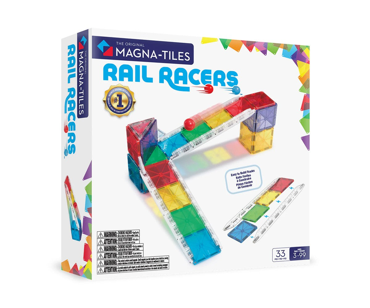 Magna-tiles Set construcción Rail Racers 33 piezas